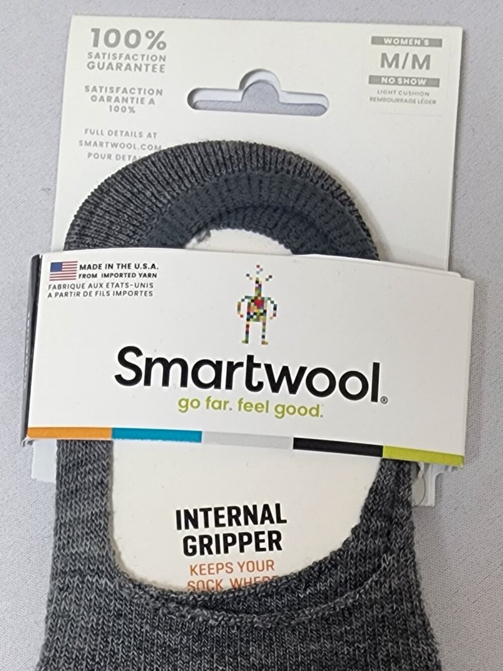 Smartwool Women's Light Cushion Hide and Seek No Show Socks 2 Pair - Gray - Med